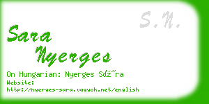 sara nyerges business card